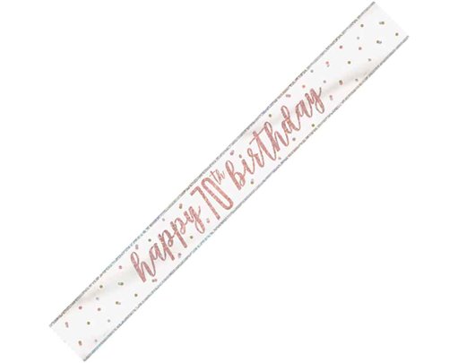 9ft GLITZ ROSE GOLD 70 BANNER