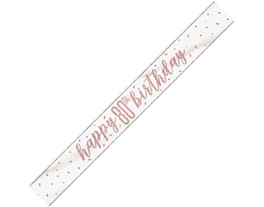 9ft GLITZ ROSE GOLD 80 BANNER