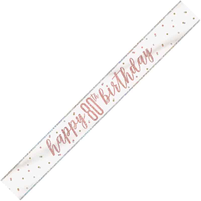 9ft GLITZ ROSE GOLD 80 BANNER