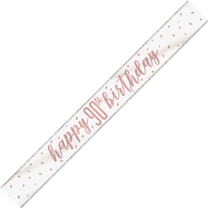 9ft GLITZ ROSE GOLD 90 BANNER