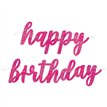 2pc GLITZ PINK BIRTHDAY JOINTED BANNER