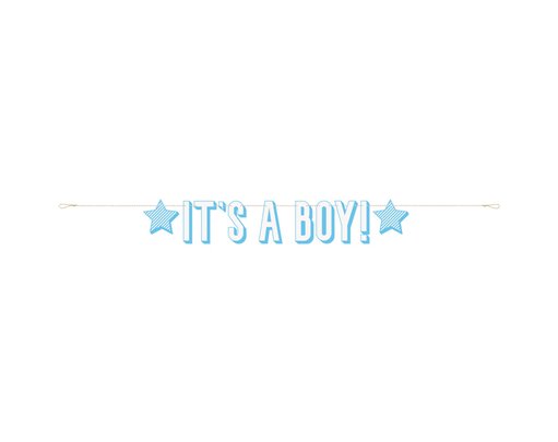 BLUE "IT'S A BOY" LETTER BANNER