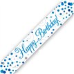 9FT BIRTHDAY BLUE SPARKLING FIZZ BANNER