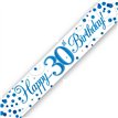 9FT 30TH BIRTHDAY BLUE SPARKLING FIZZ BANNER