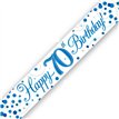 9FT 70TH BIRTHDAY BLUE SPARKLING FIZZ BANNER