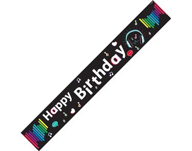 9FT MUSIC MEDIA BIRTHDAY BANNER