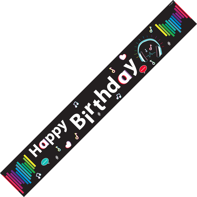 9FT MUSIC MEDIA BIRTHDAY BANNER