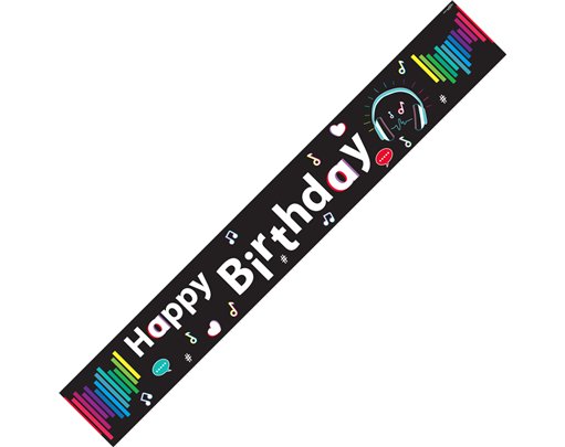 9FT MUSIC MEDIA BIRTHDAY BANNER