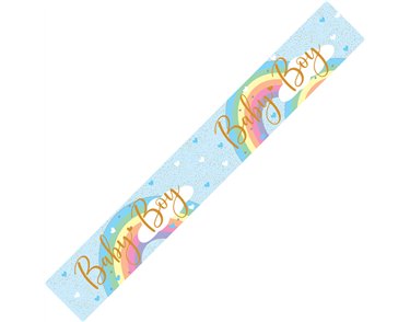 9FT PASTEL RAINBOW BOY BANNER