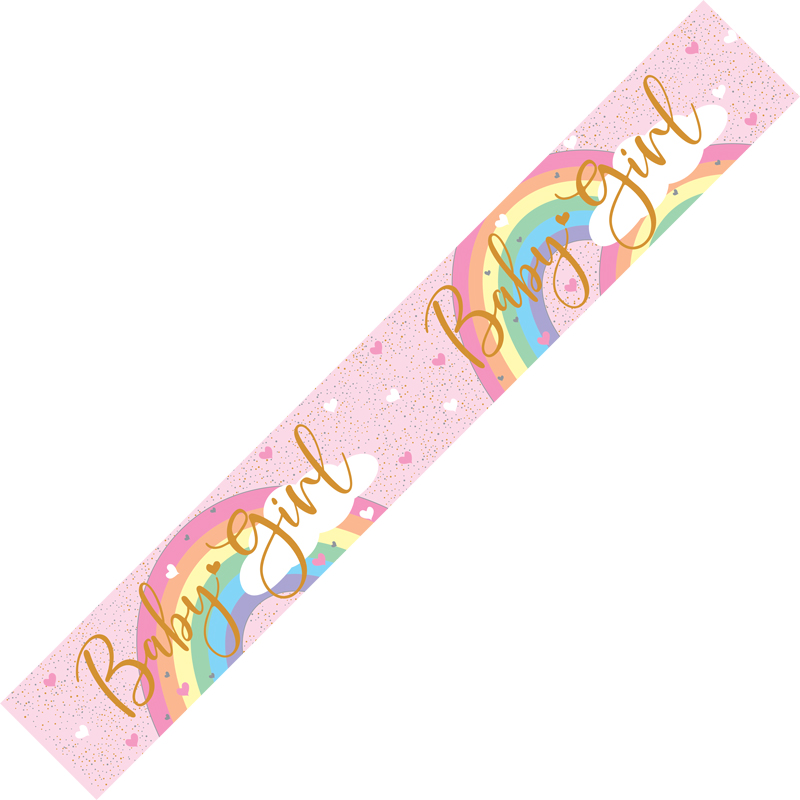 9FT PASTEL RAINBOW GIRL BANNER