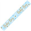9FT SPARKLING BABY BOY DOTS BANNER