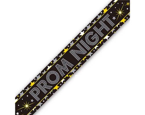 9FT BLACK & GOLD PROM NIGHT BANNER
