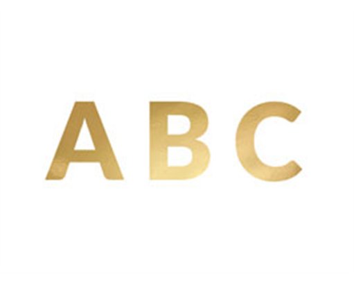 GOLD ALPHABET BANNER