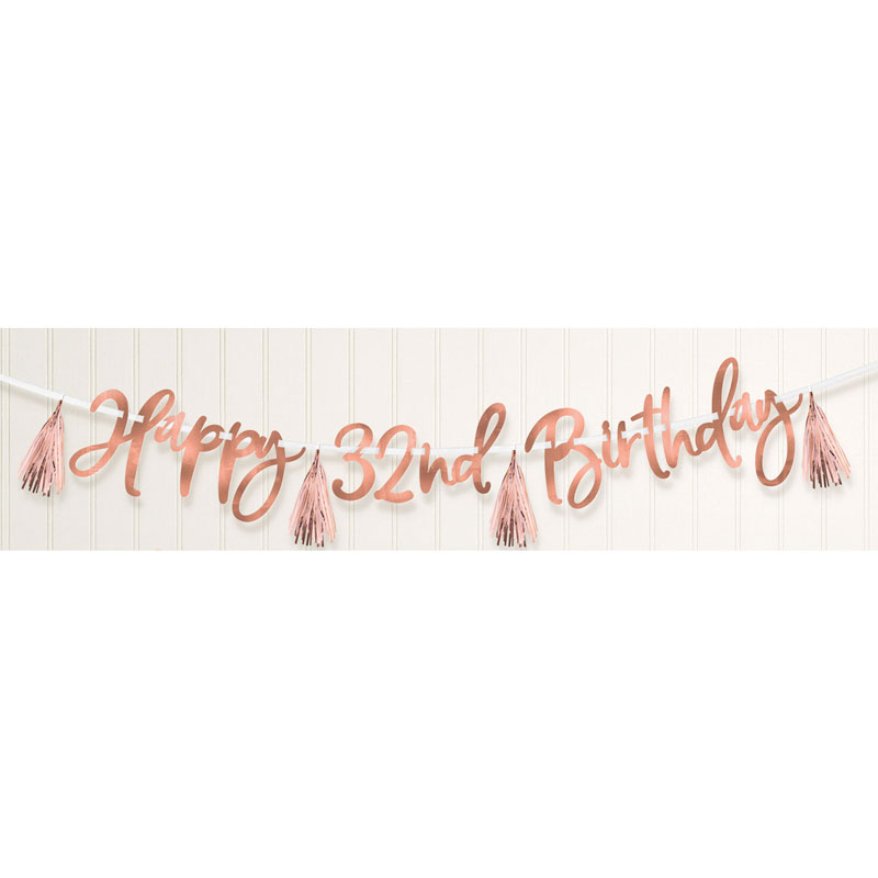 ROSE GOLD ADD-AN-AGE LETTER BANNER KIT