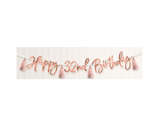 ROSE GOLD ADD-AN-AGE LETTER BANNER KIT