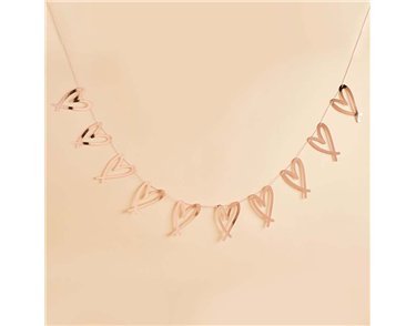 2m ROSE GOLD HEART GARLAND