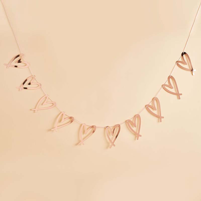 2m ROSE GOLD HEART GARLAND