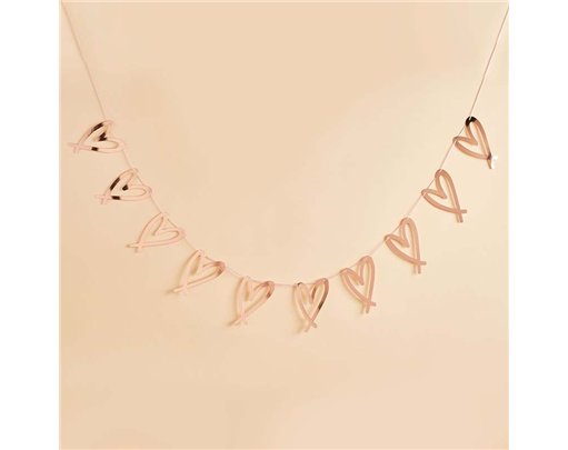 2m ROSE GOLD HEART GARLAND