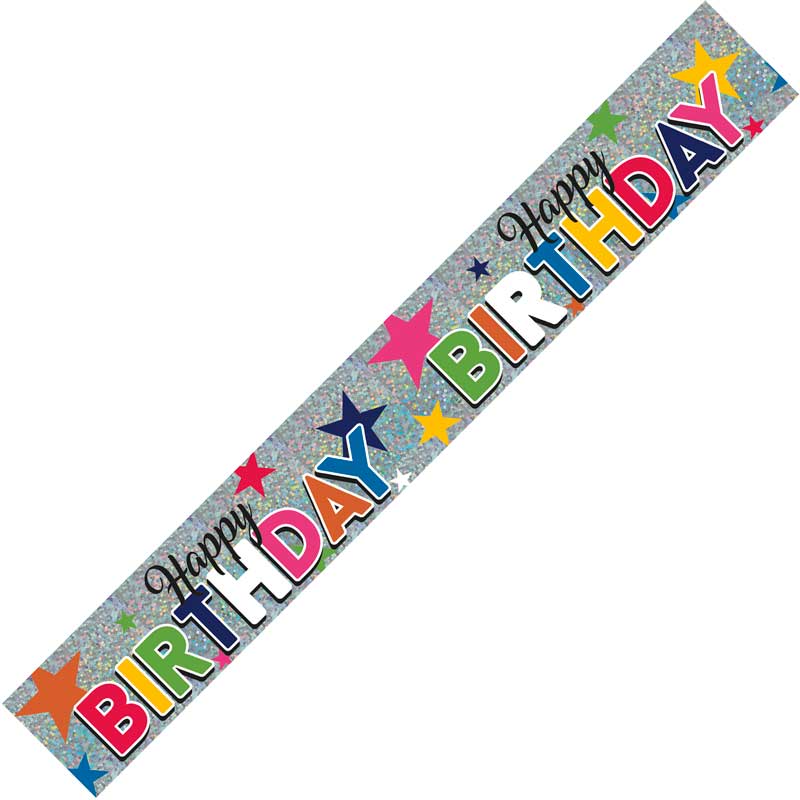 9FT HAPPY BIRTHDAY TEXT BANNER