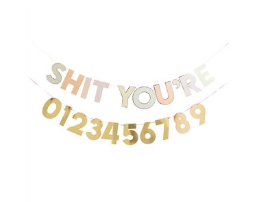 2m MILESTONE 'SH*T YOU'RE' ANY AGE CARD BANNER