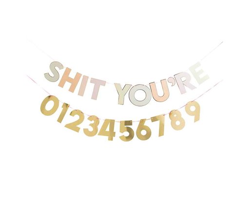 2m MILESTONE 'SH*T YOU'RE' ANY AGE CARD BANNER