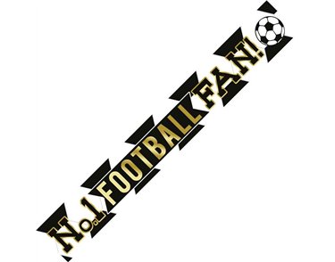 9ft BLACK AND WHITE FOOTBALL BANNER