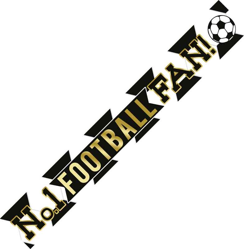9ft BLACK AND WHITE FOOTBALL BANNER