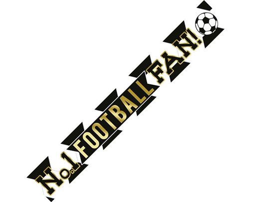 9ft BLACK AND WHITE FOOTBALL BANNER