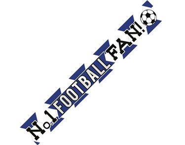 9ft BLUE AND WHITE  FOOTBALL BANNER