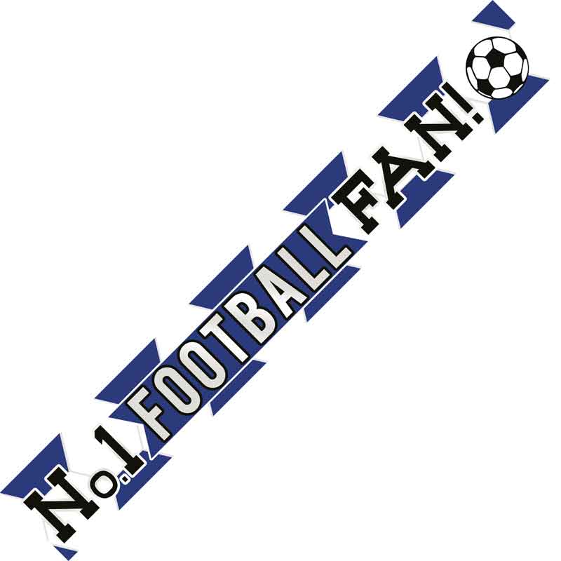9ft BLUE AND WHITE  FOOTBALL BANNER