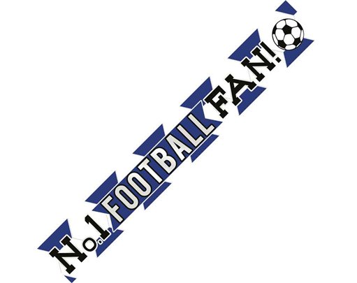 9ft BLUE AND WHITE  FOOTBALL BANNER