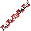 9ft RED AND WHITE FOOTBALL BANNER