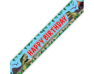 9FT DINOSAUR BIRTHDAY BANNER