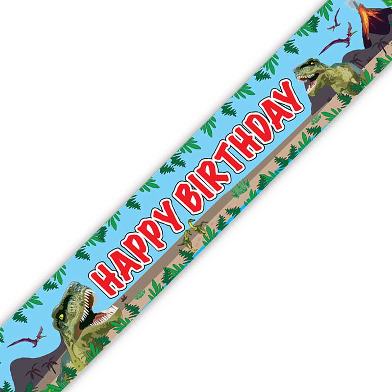 9FT DINOSAUR BIRTHDAY BANNER