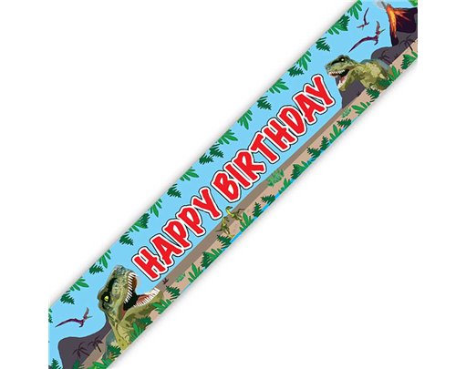 9FT DINOSAUR BIRTHDAY BANNER