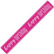 9ft GLITZ PINK HAPPY BIRTHDAY BANNER