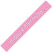 9ft GLITZ PINK 2ND BIRTHDAY BANNER