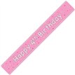 9ft GLITZ PINK 4TH BIRTHDAY BANNER
