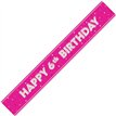 9ft GLITZ PINK 6TH BIRTHDAY BANNER