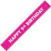 9ft GLITZ PINK 9TH BIRTHDAY BANNER