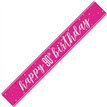 9ft GLITZ PINK 90TH BIRTHDAY BANNER