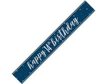 9ft GLITZ BLUE 14TH BIRTHDAY BANNER