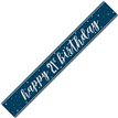 9ft GLITZ BLUE 21ST BIRTHDAY BANNER