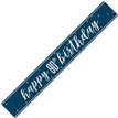 9ft GLITZ BLUE 90TH BIRTHDAY BANNER