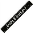9ft GLITZ BLACK 16TH BIRTHDAY BANNER