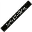 9ft GLITZ BLACK 18TH BIRTHDAY BANNER