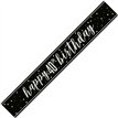 9ft GLITZ BLACK 40TH BIRTHDAY BANNER