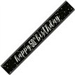 9ft GLITZ BLACK 50TH BIRTHDAY BANNER