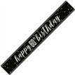 9ft GLITZ BLACK 60TH BIRTHDAY BANNER
