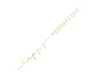 9ft HAPPY WEDDING DAY FOIL BANNER